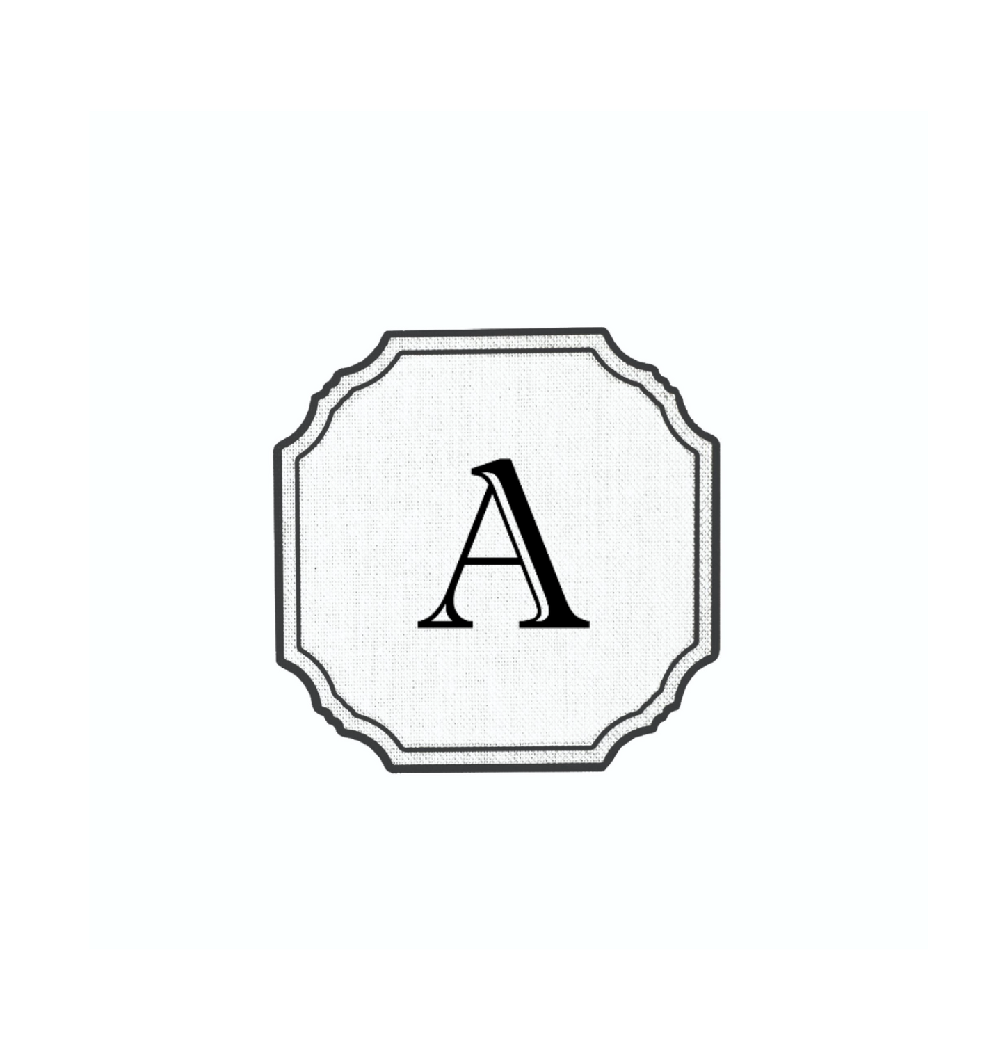 WHITE MODERN ALPHABET COASTER