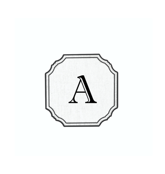 WHITE MODERN ALPHABET COASTER