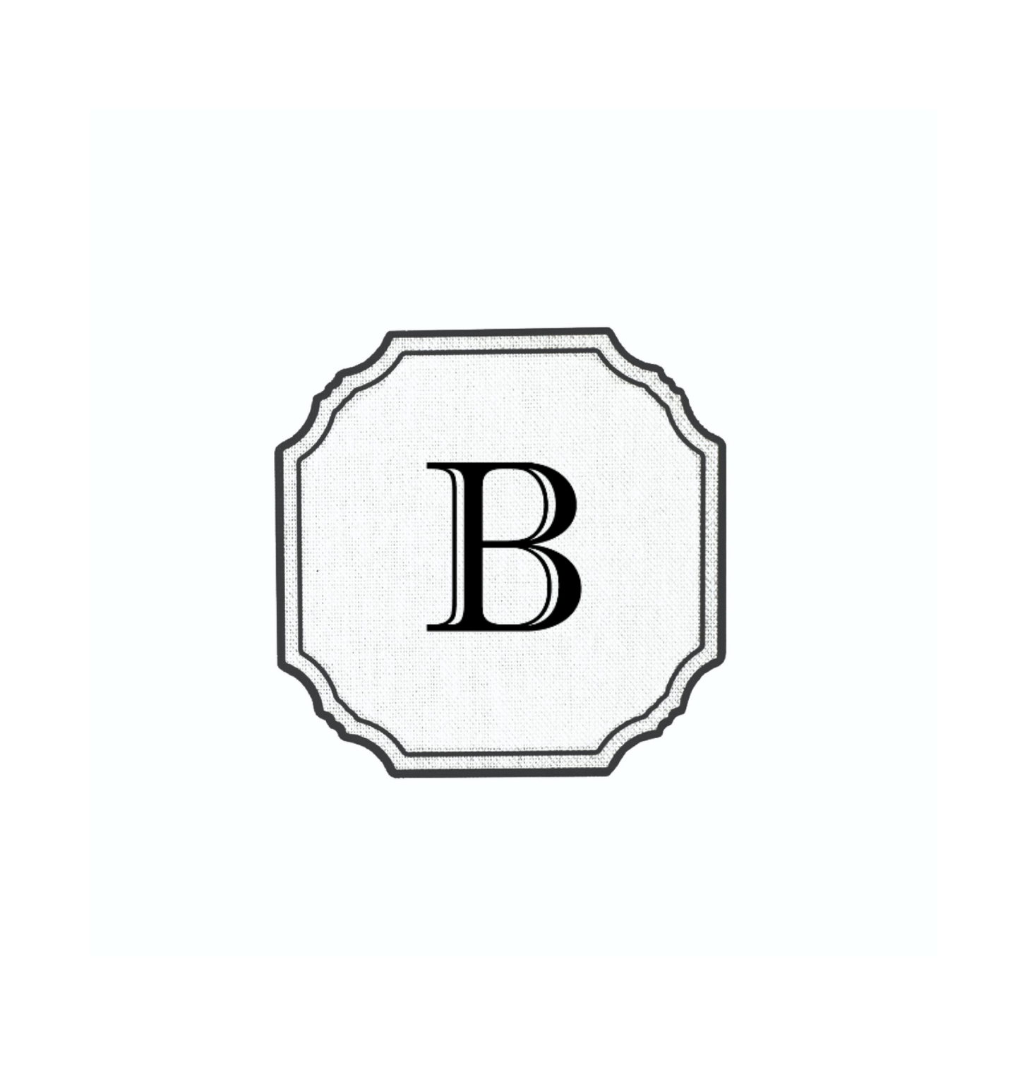 WHITE MODERN ALPHABET COASTER