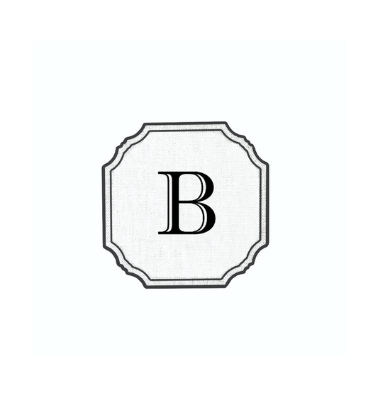 WHITE MODERN ALPHABET COASTER