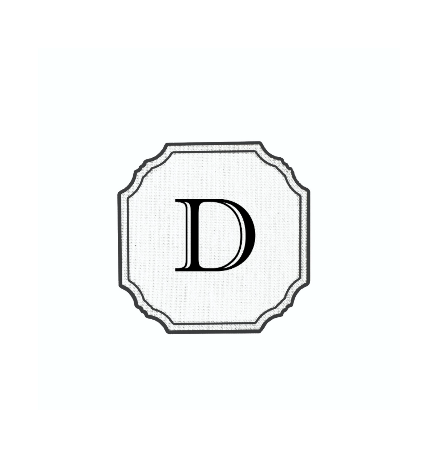 WHITE MODERN ALPHABET COASTER
