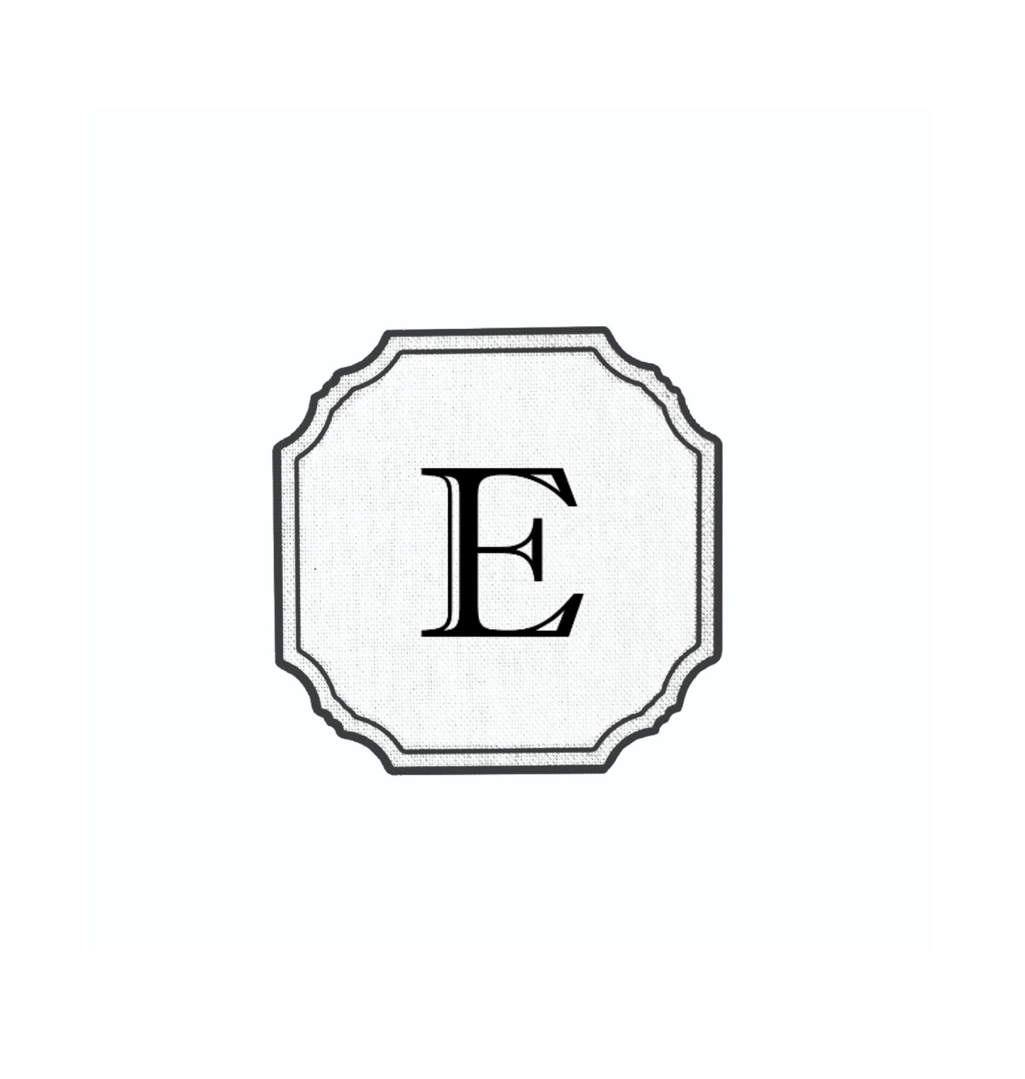 WHITE MODERN ALPHABET COASTER