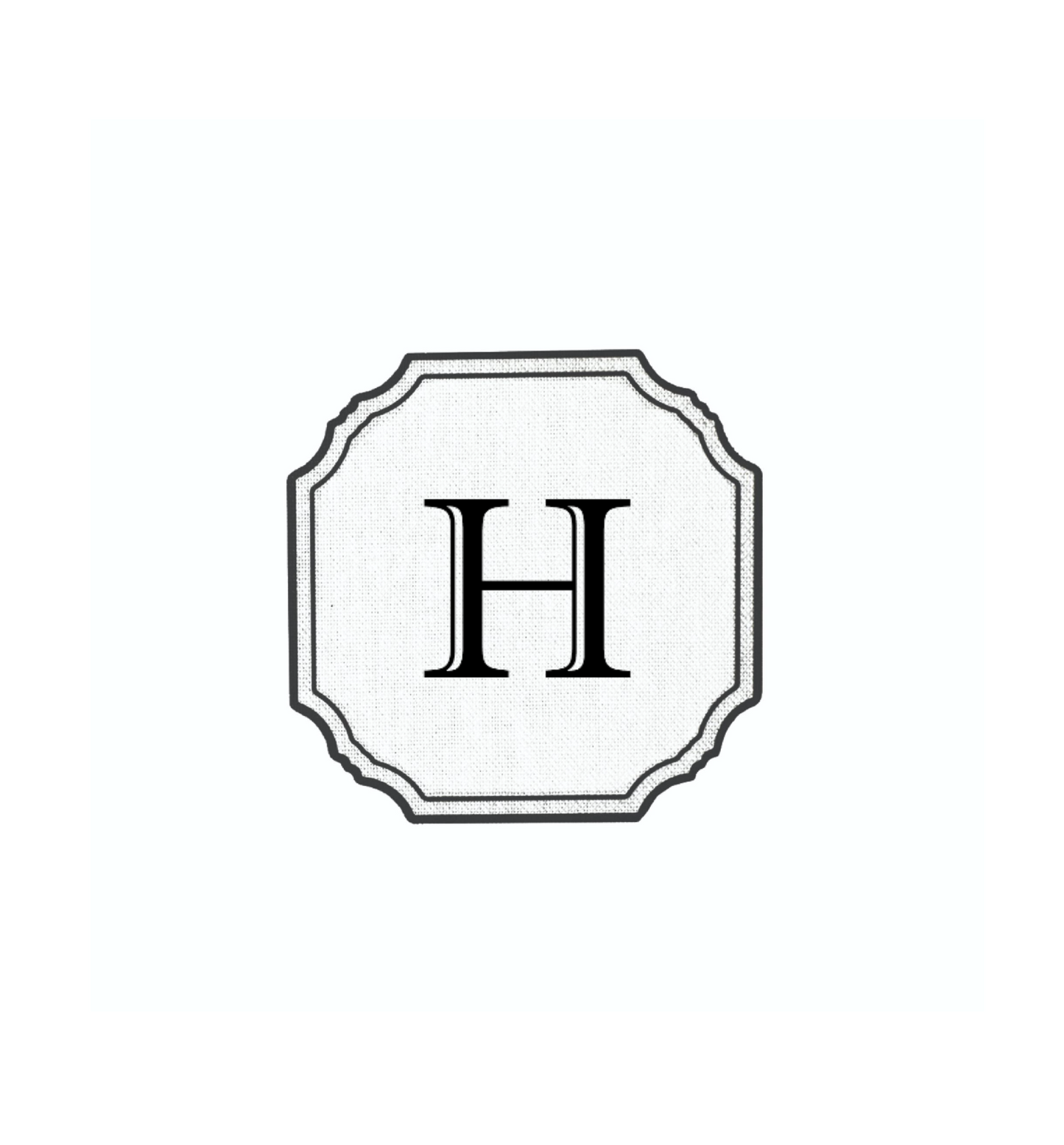 WHITE MODERN ALPHABET COASTER