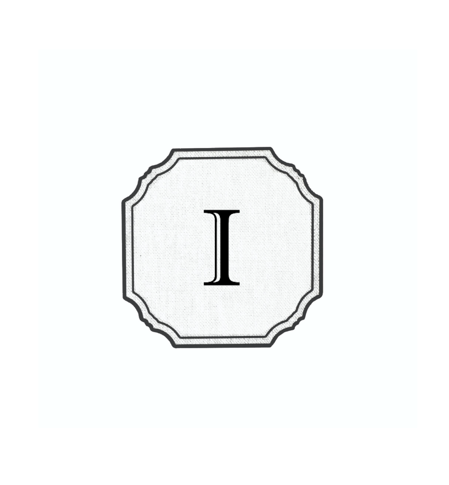 WHITE MODERN ALPHABET COASTER