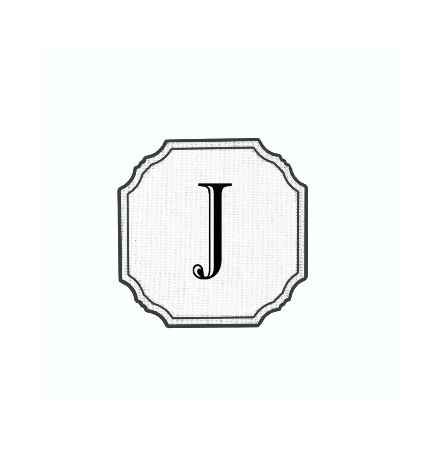 WHITE MODERN ALPHABET COASTER