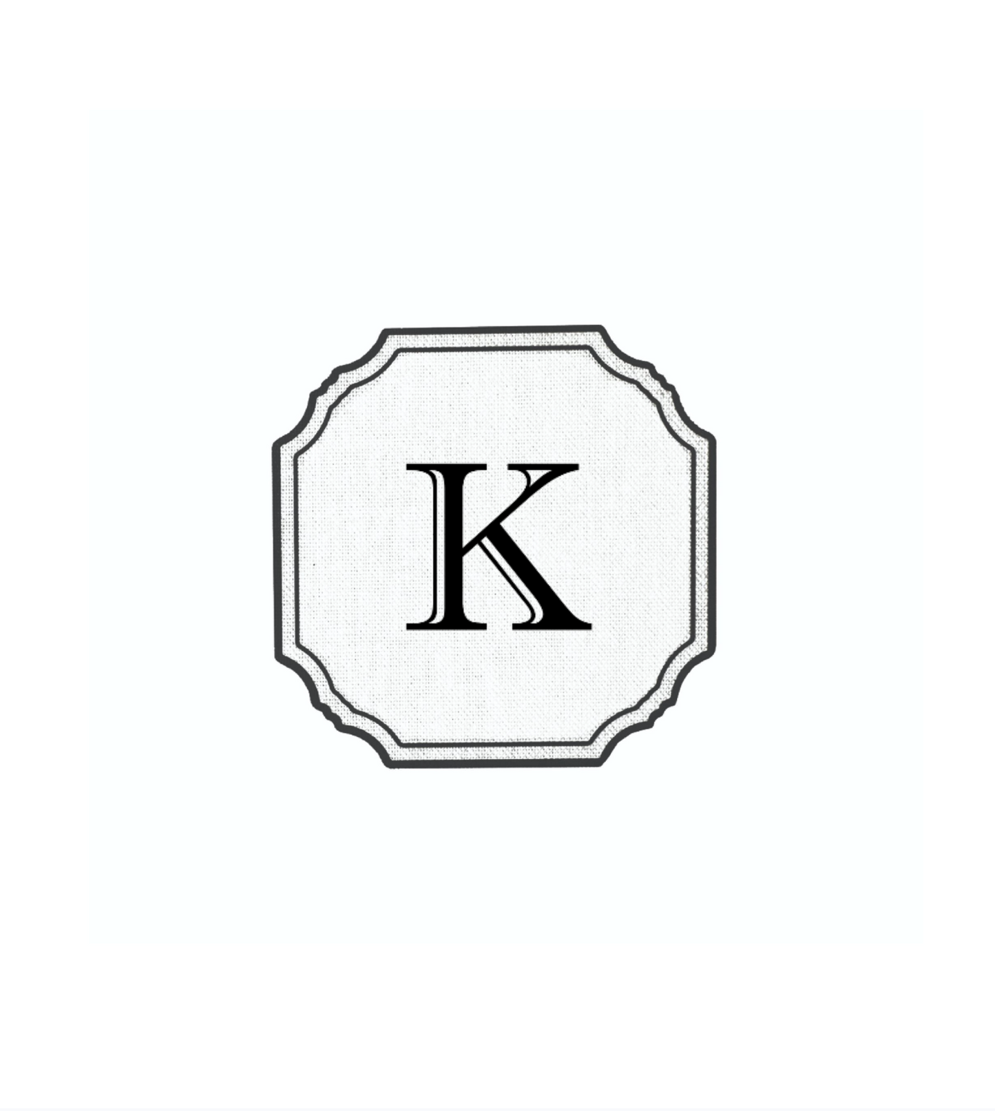 WHITE MODERN ALPHABET COASTER