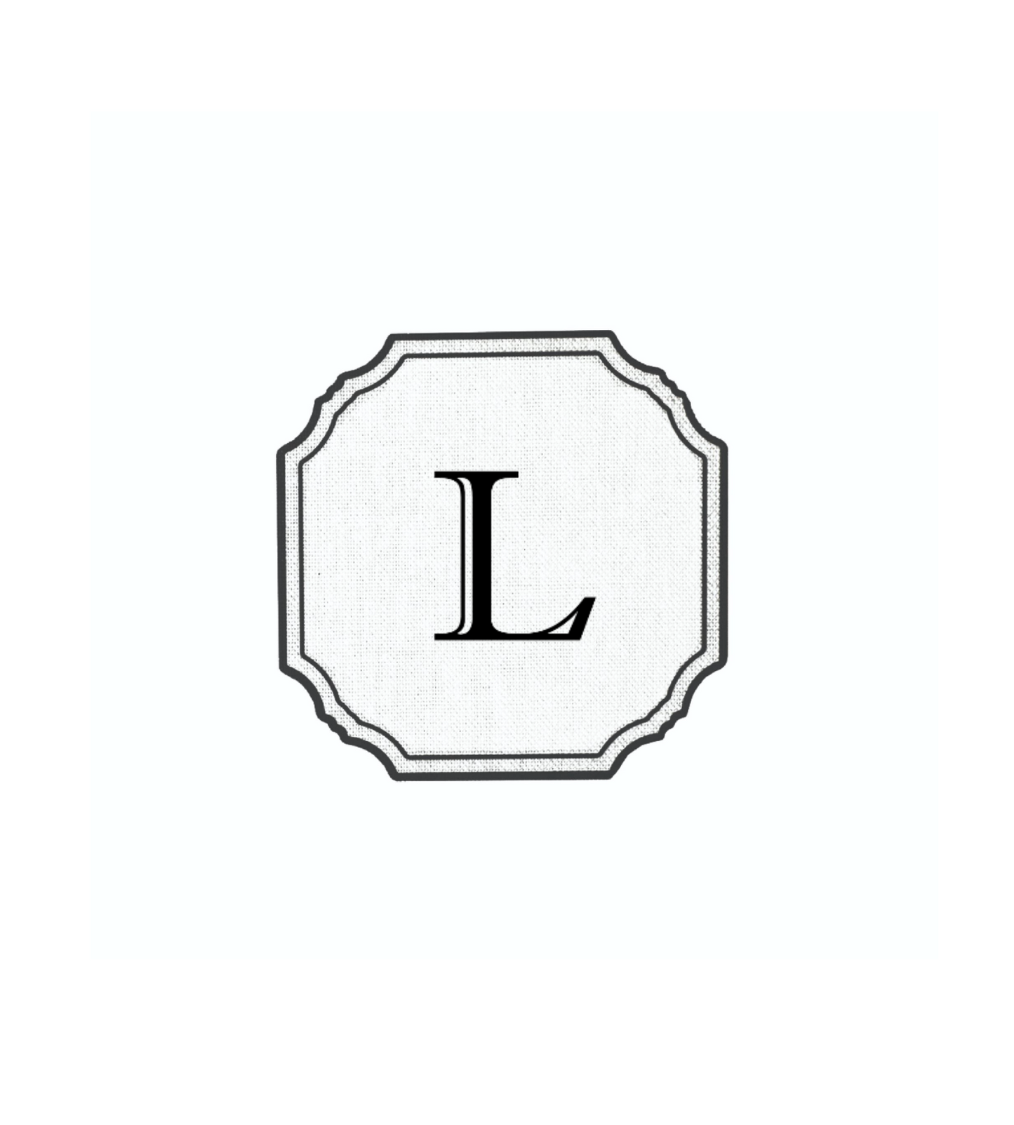 WHITE MODERN ALPHABET COASTER