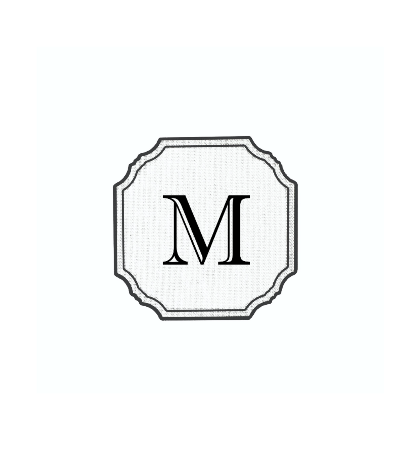 WHITE MODERN ALPHABET COASTER
