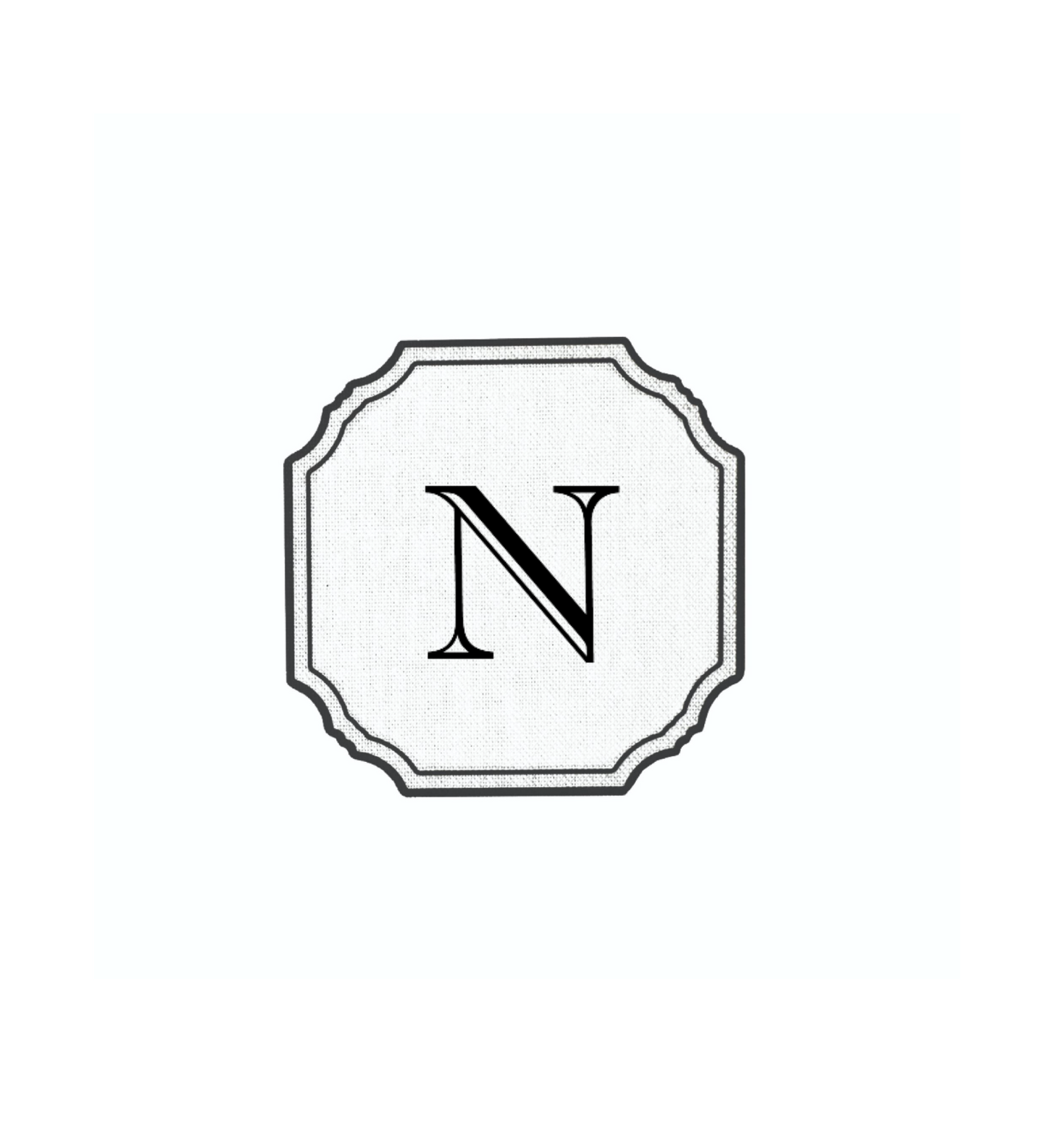 WHITE MODERN ALPHABET COASTER