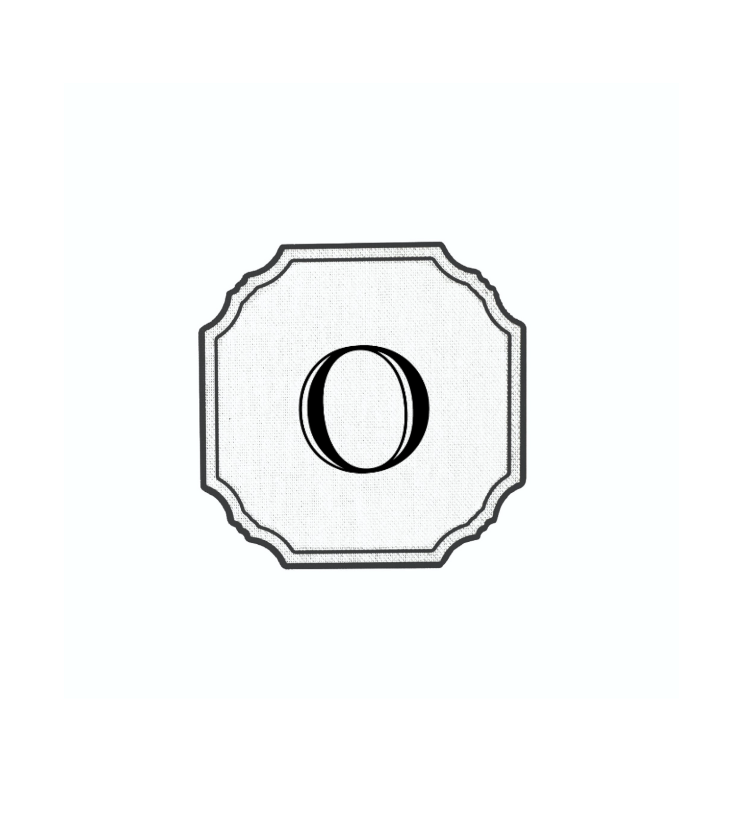 WHITE MODERN ALPHABET COASTER
