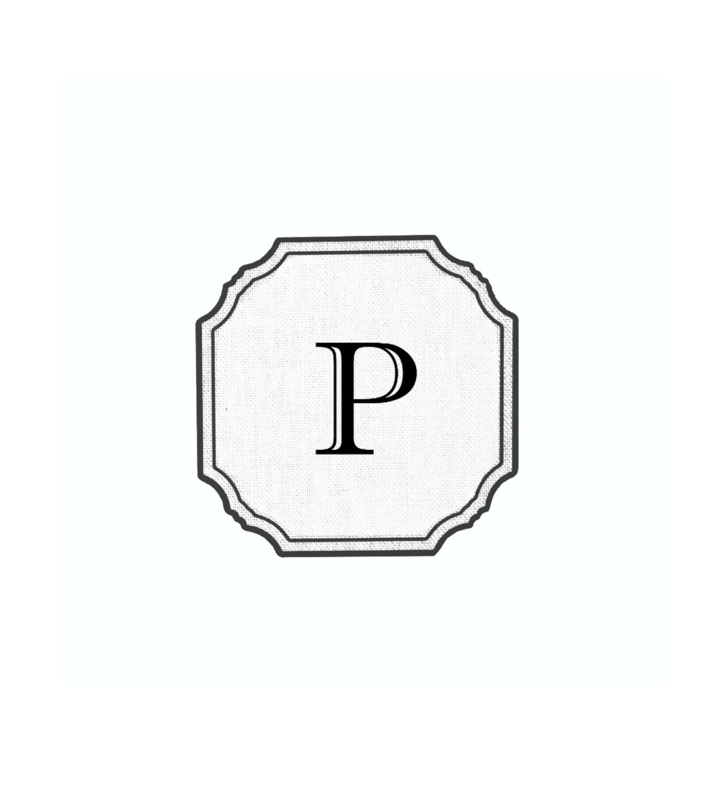 WHITE MODERN ALPHABET COASTER