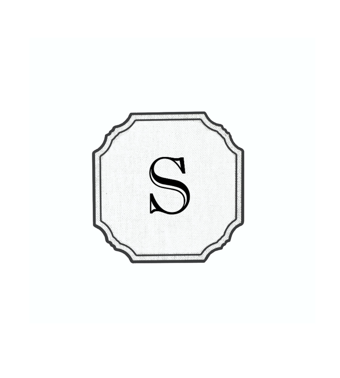 WHITE MODERN ALPHABET COASTER