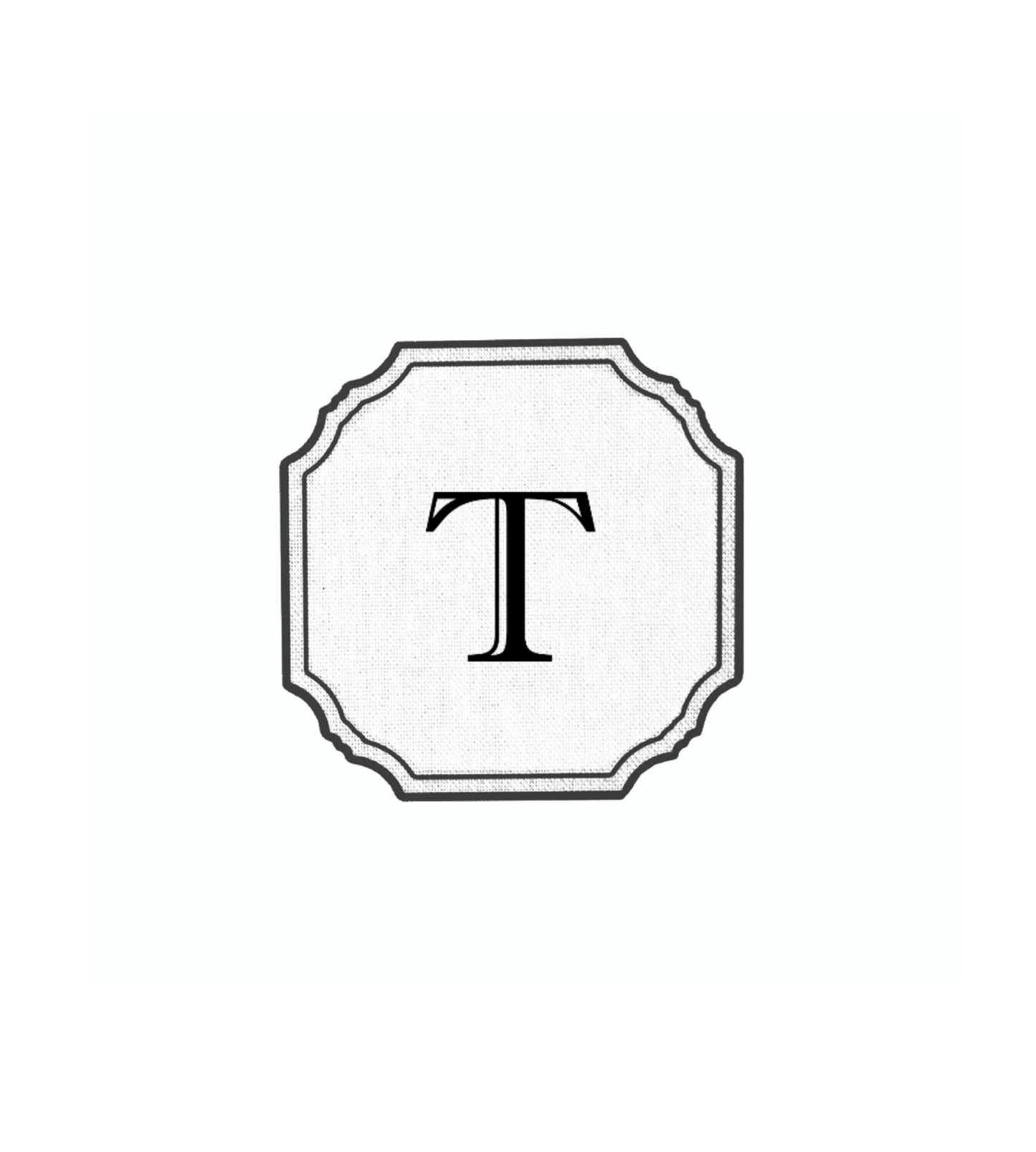 WHITE MODERN ALPHABET COASTER