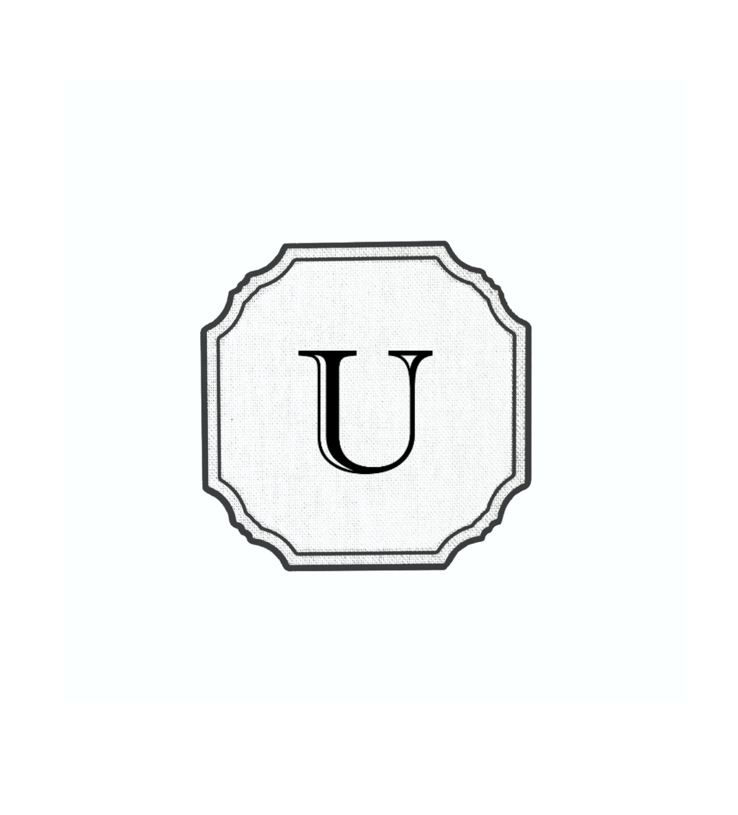 WHITE MODERN ALPHABET COASTER