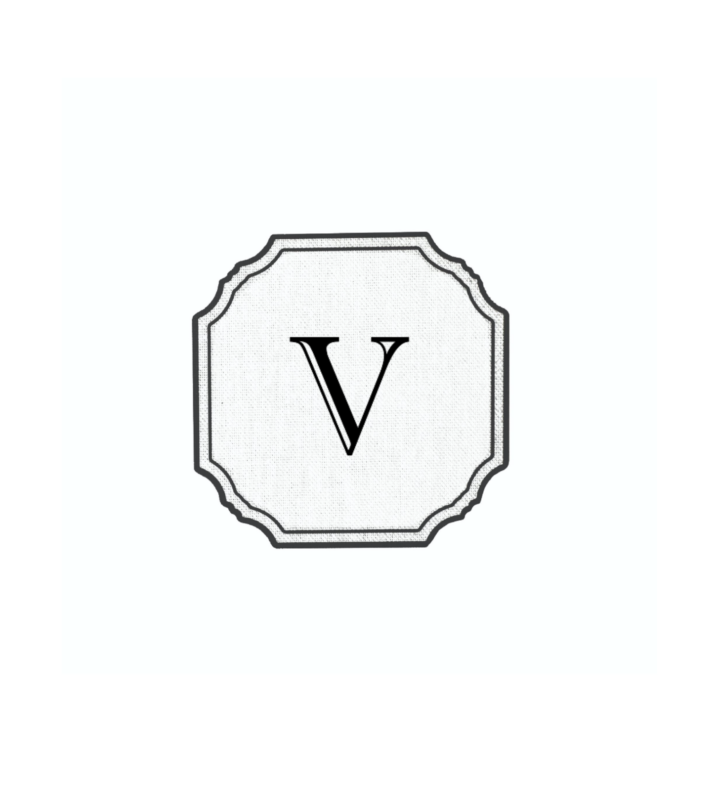 WHITE MODERN ALPHABET COASTER