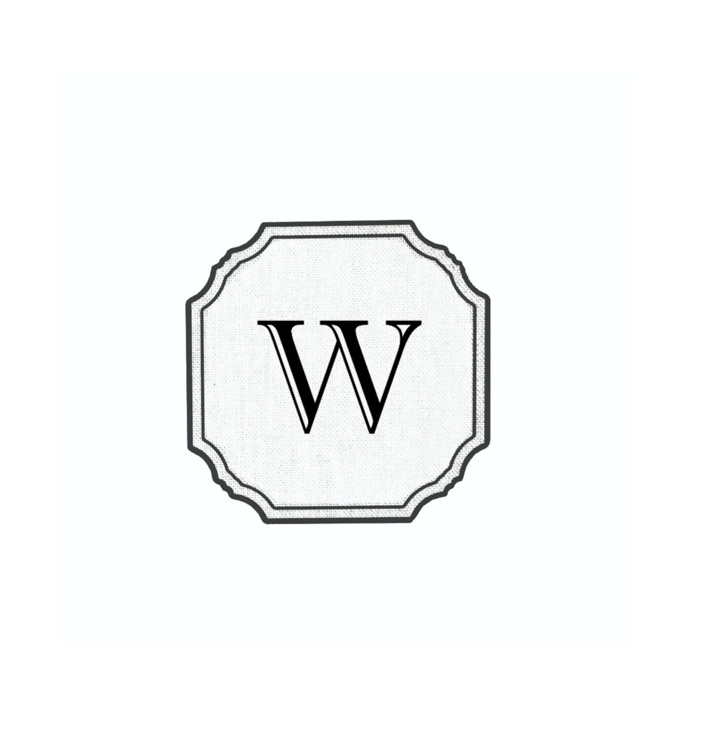 WHITE MODERN ALPHABET COASTER