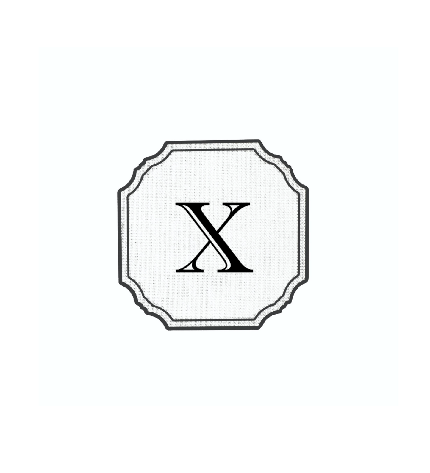 WHITE MODERN ALPHABET COASTER
