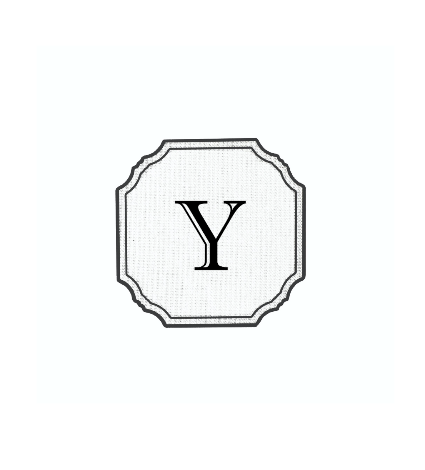 WHITE MODERN ALPHABET COASTER