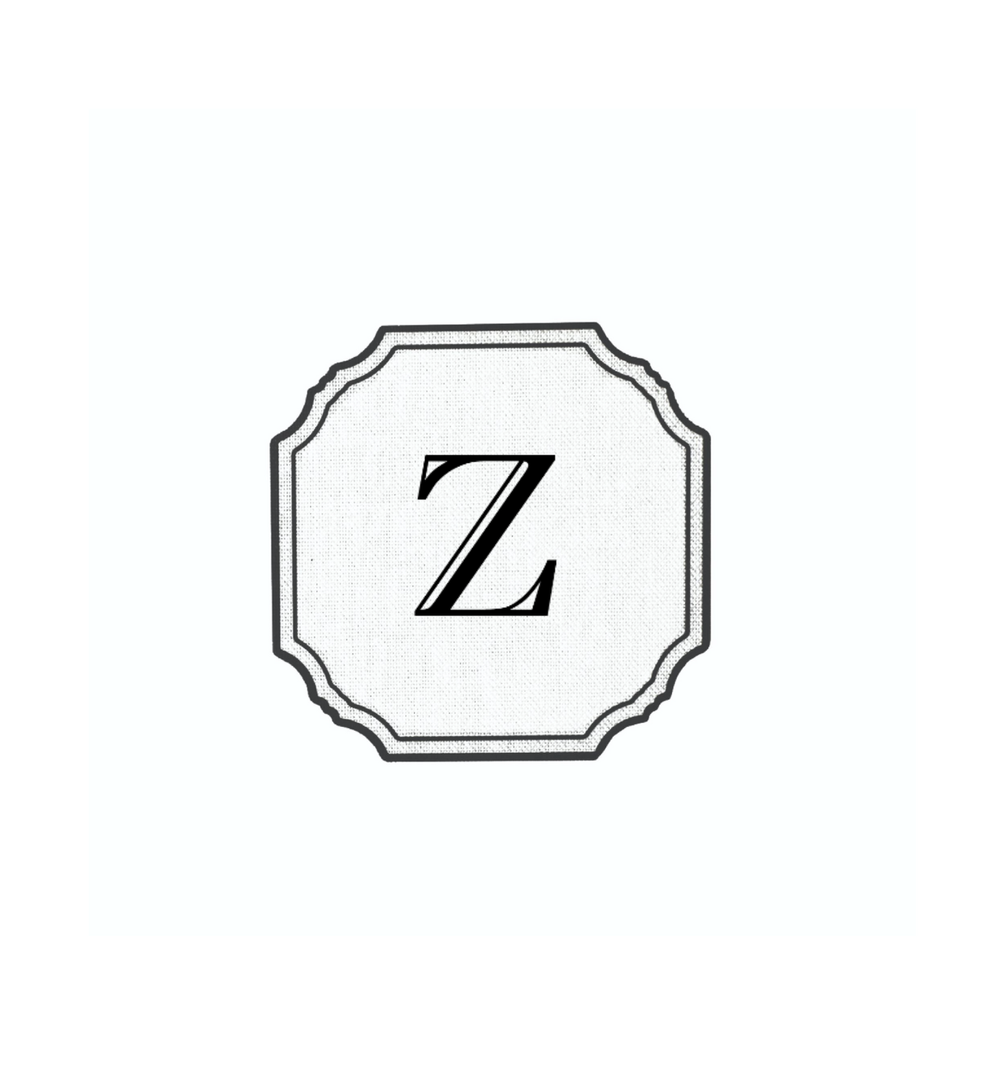 WHITE MODERN ALPHABET COASTER