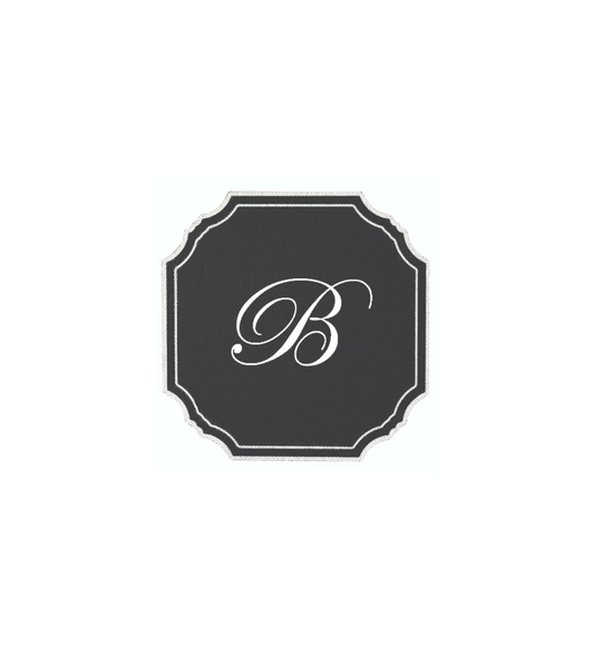 BLACK COASTER - CLASSIC ALPHABET