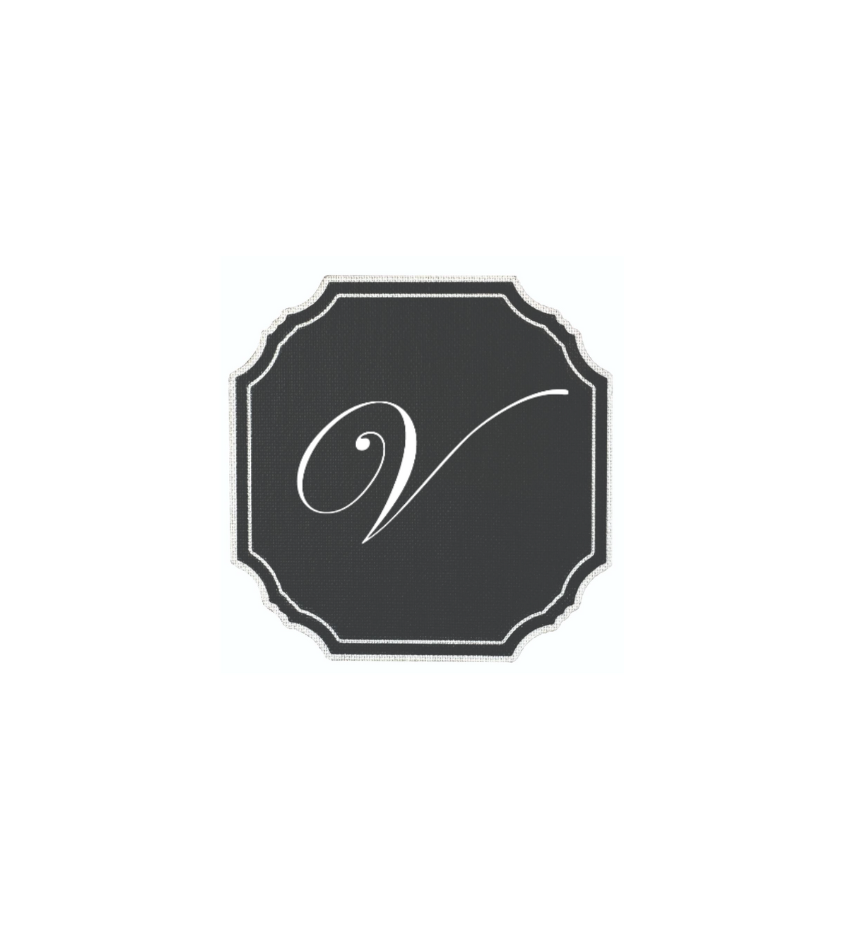 BLACK COASTER - CLASSIC ALPHABET