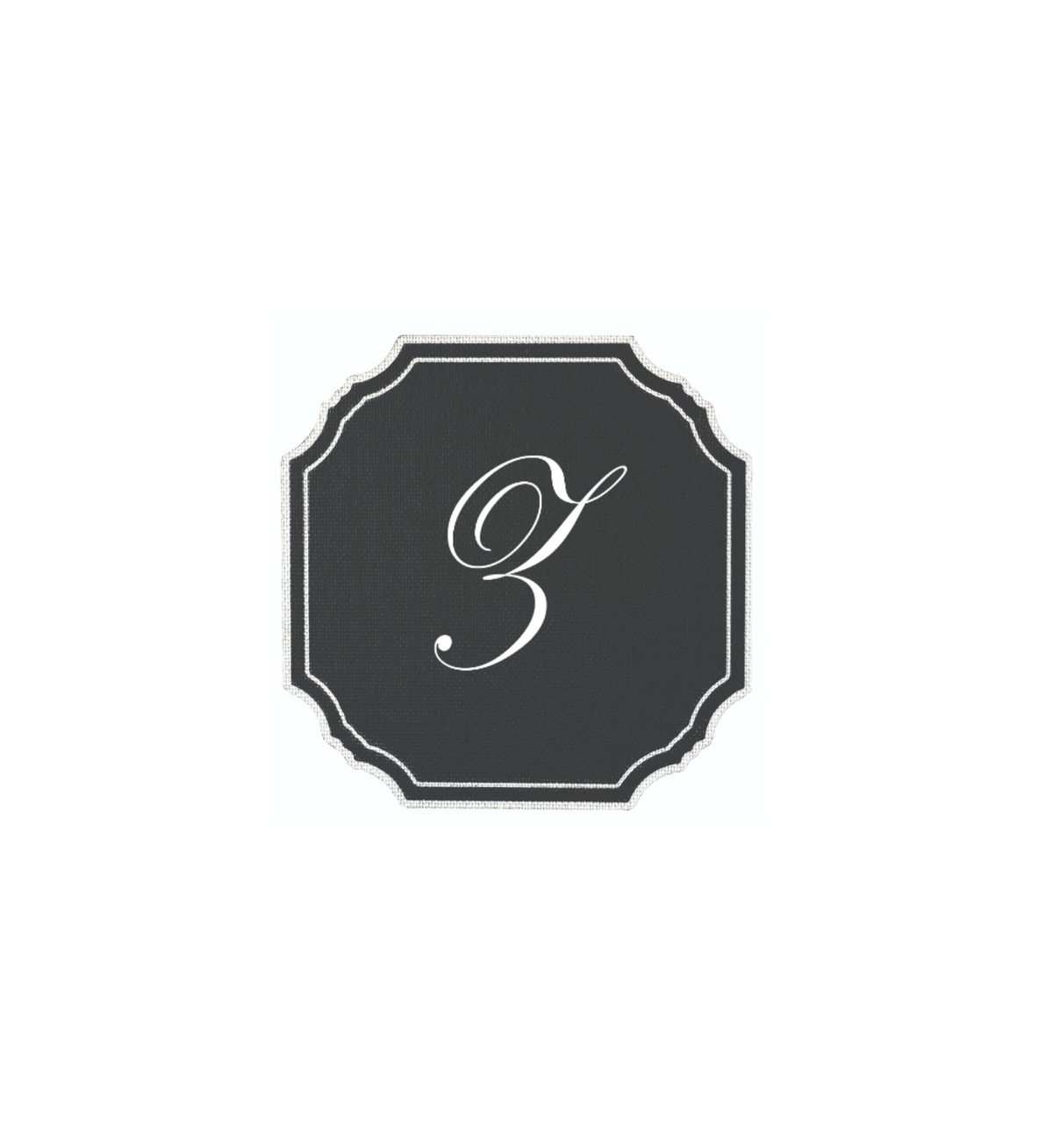 BLACK COASTER - CLASSIC ALPHABET