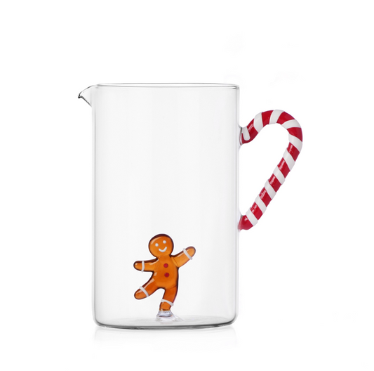 SWEET AND CANDY - jug w/Mr Gingerbread inside candy cane handle