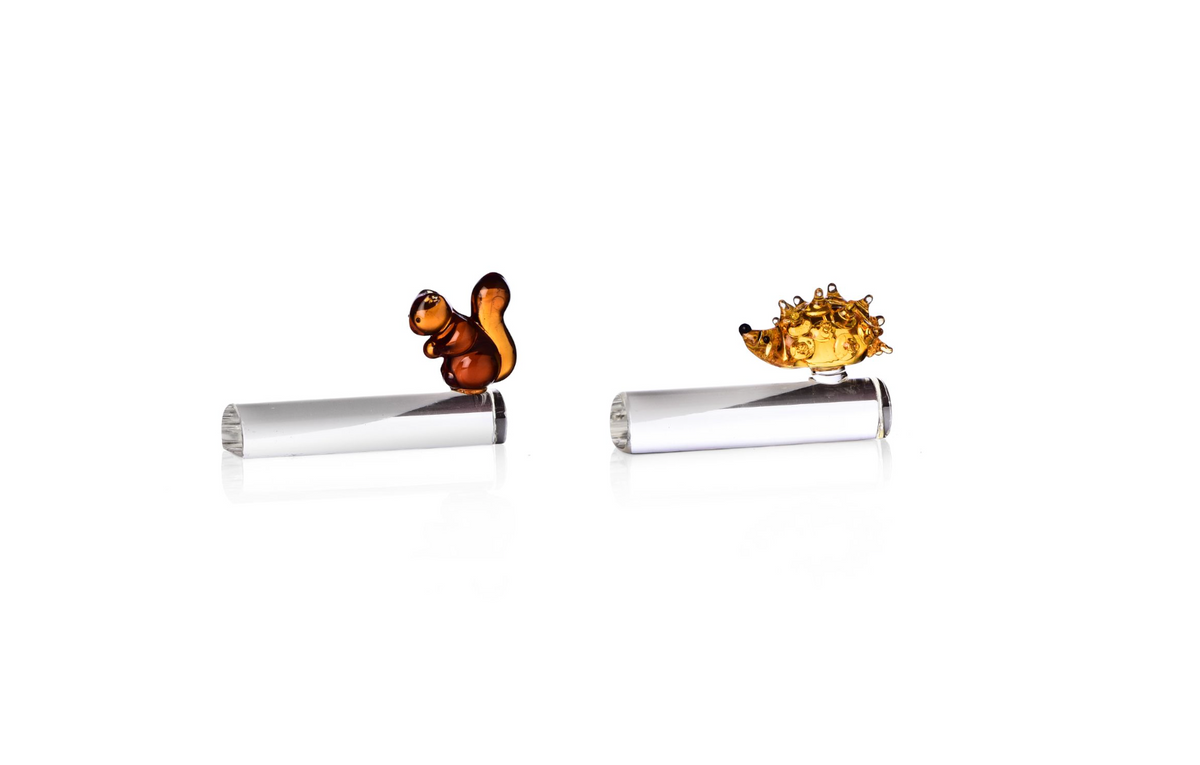 ANIMAL FARM - set 2 chopstick/cutlery rest squirrel-hedgehog
