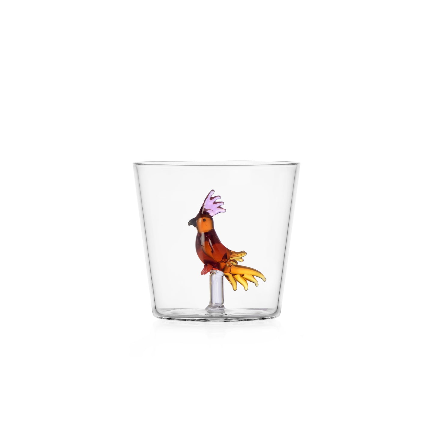 TALKING TREES - tumbler amber tropical bird