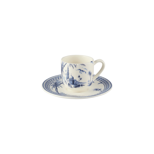LES DEPAREILLEES BLUE - BOX OF 2 ESPRESSO CUP & SAUCER