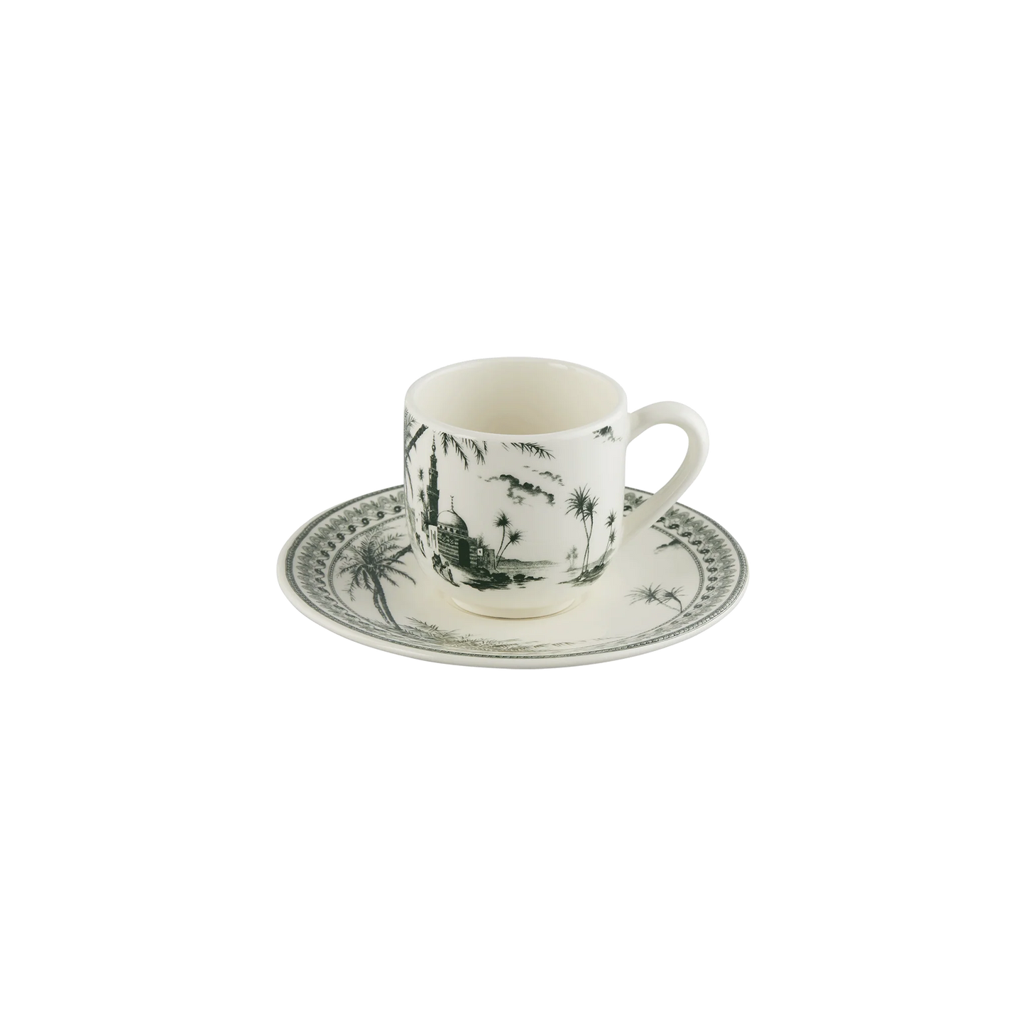LES DEPAREILLEES GREEN - BOX OF 2 ESPRESSO CUP & SAUCER