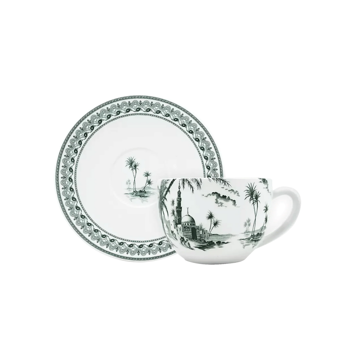 LES DEPAREILLEES GREEN - JUMBO CUP & SAUCER