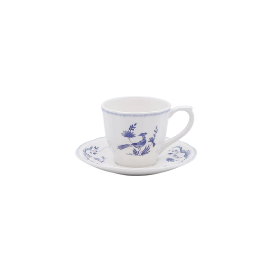 PARADIS BLEU - SET OF 2 US TEA CUPS & SAUCERS