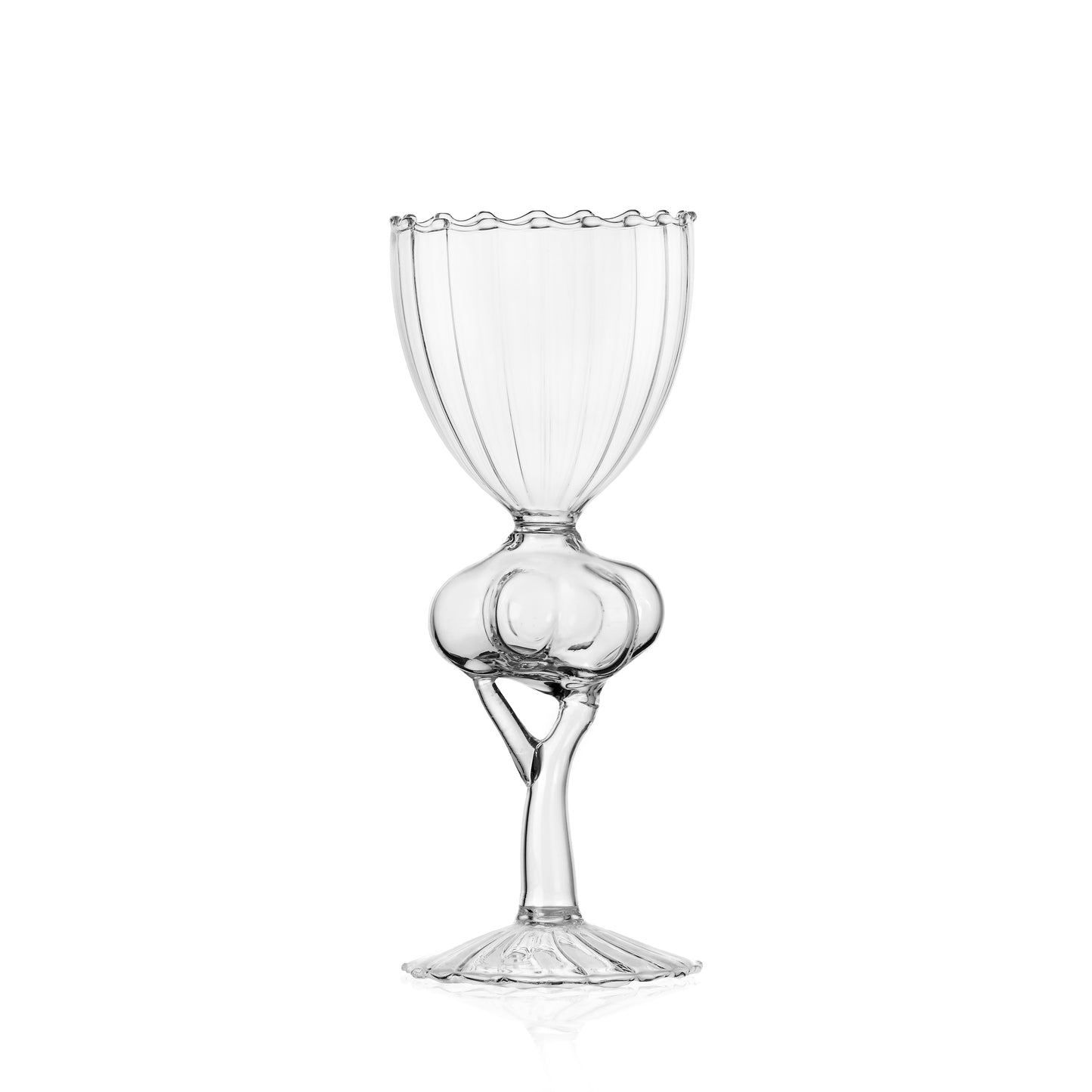 VEGETABLES - stemmed glass califlower clear