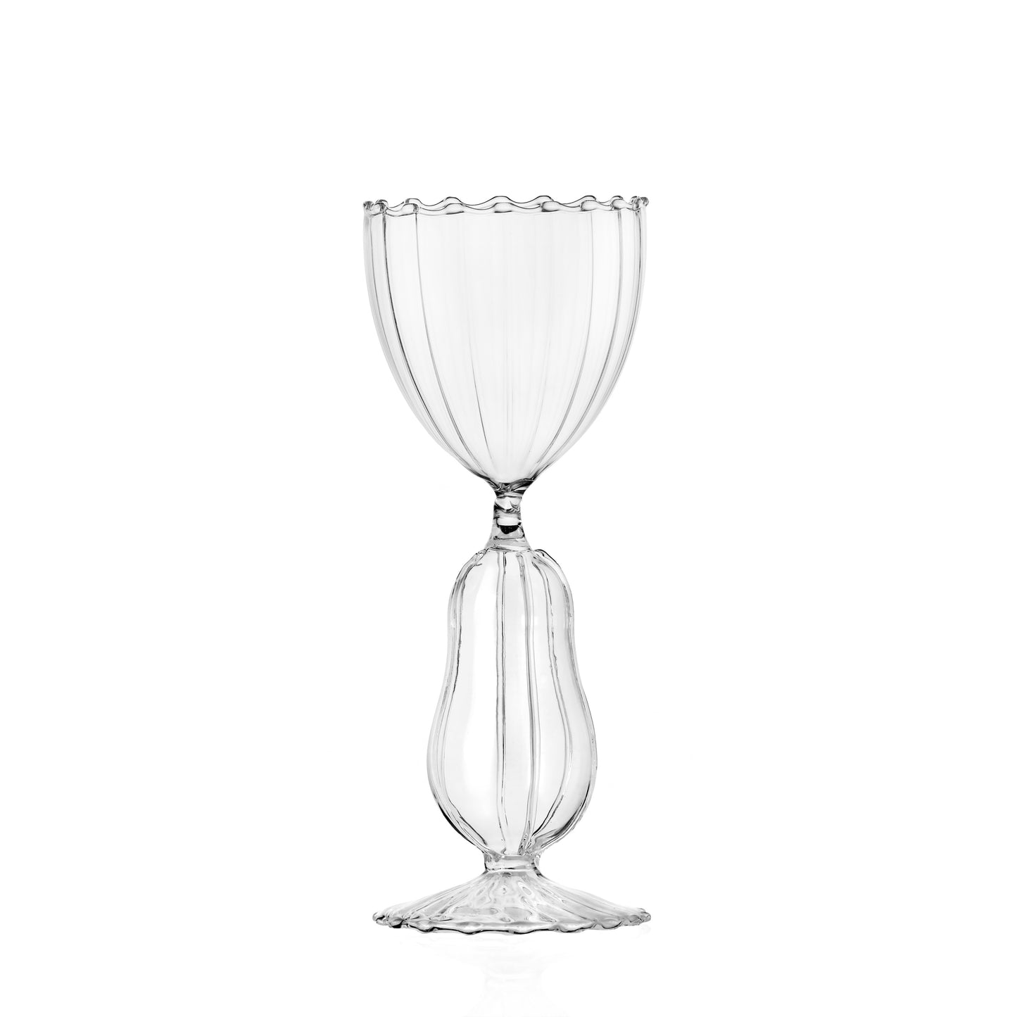 VEGETABLES - stemmed glass zucchini clear