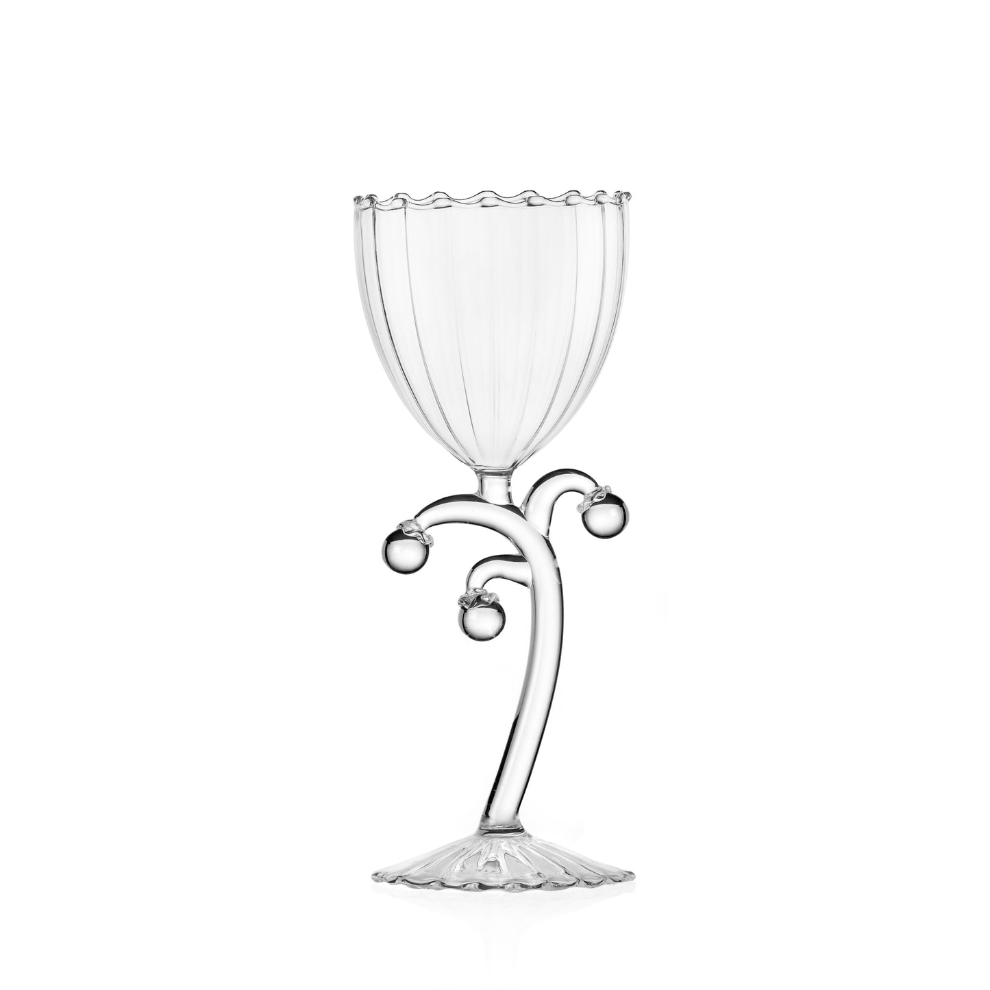 VEGETABLES - stemmed glass tomatoes clear