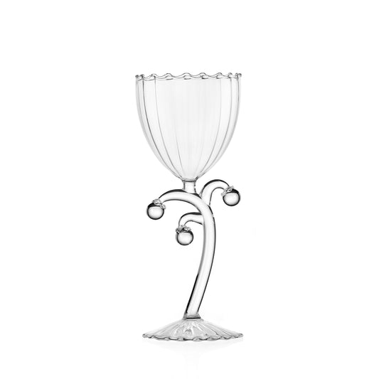 VEGETABLES - stemmed glass tomatoes clear