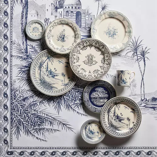 LES DEPAREILLEES BLUE - BOX OF 4 CANAPE PLATES