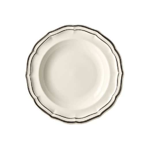 FILET MIDNIGHT - BOX OF 4 RIM SOUP PLATES