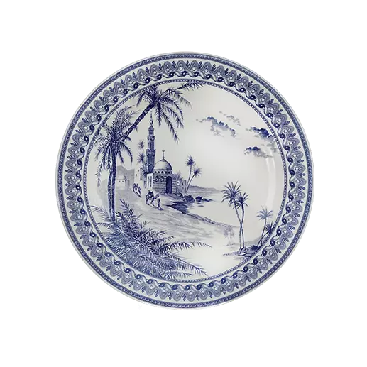 LES DEPAREILLEES BLUE - BOX OF 4 DESSERT PLATES VUES D'ORIENT