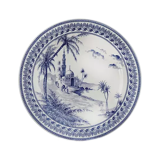 LES DEPAREILLEES BLUE - BOX OF 4 DINNER PLATES VUES D'ORIENT