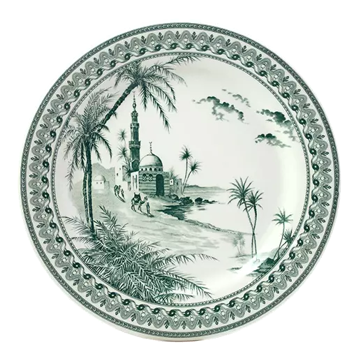 LES DEPAREILLEES GREEN - DINNER PLATE VUES D'ORIENT