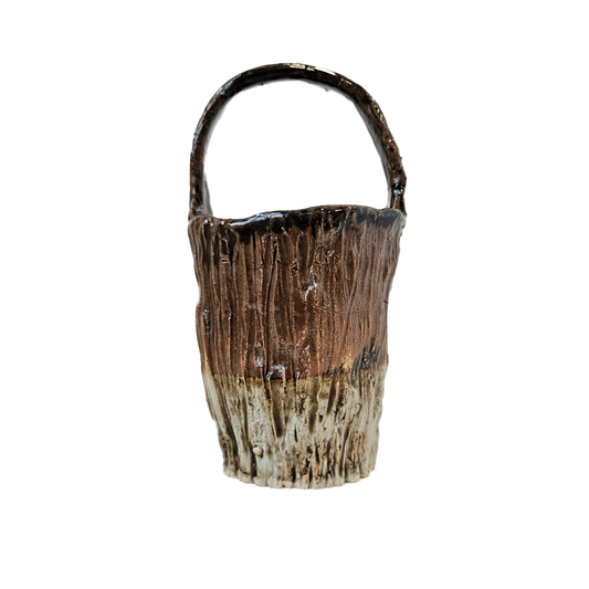 BROWN BASKET POT