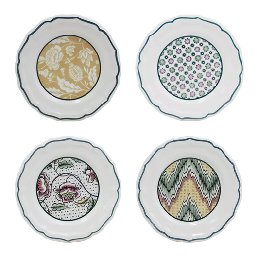 DOMINOTE - BOX OF 4 ASSORTED CANAPE PLATES