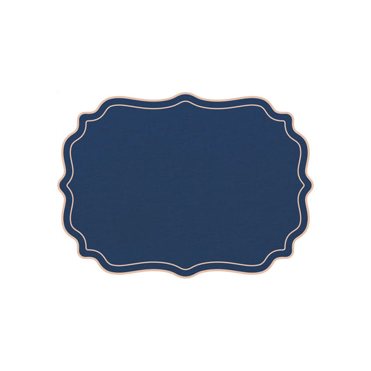 SCALLOPED FRAMES PLACEMAT (BLUE - ANTIQUE PINK)