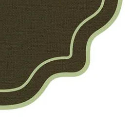 SCALLOPED FRAMES COASTER (FOREST - SAGE)