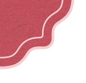 SCALLOPED FRAMES COASTER (RASPBERRY - PINK)