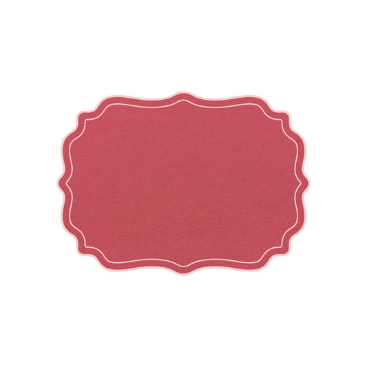 SCALLOPED FRAMES PLACEMAT (RASPBERRY - PINK)
