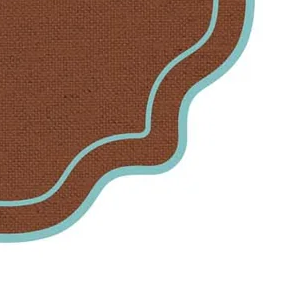 SCALLOPED FRAMES COASTER (BROWN - GREEN)
