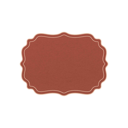 SCALLOPED FRAMES PLACEMAT (BRICK - ANTIQUE PINK)